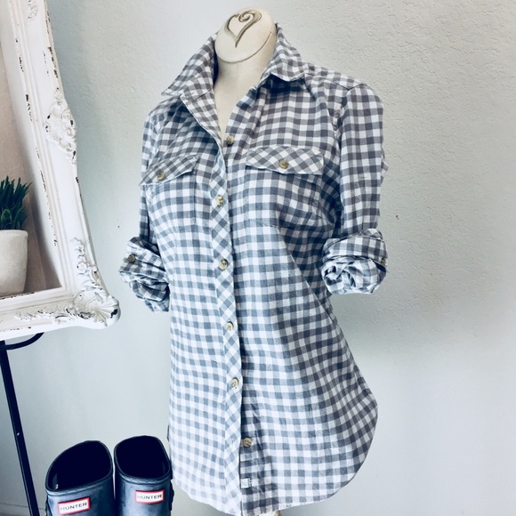 Eddie Bauer Tops - Gray and white soft flannel // Nwot Eddie Bauer